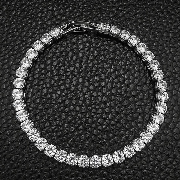 Sterling Silver CZ tennis bracelet - Picture 4 of 4